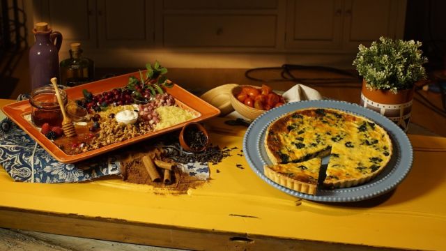 Tarte de Espinafres, Queijo e Fiambre