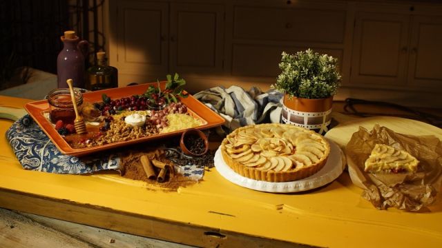 Tarte de Maçã e Framboesa