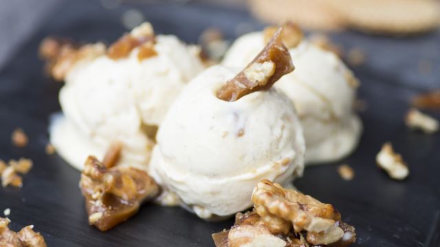 Gelado de Roquefort e Praliné de Nozes