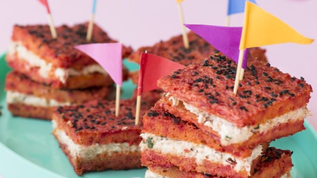 Sandwiches de Beterraba, Cenoura e Atum