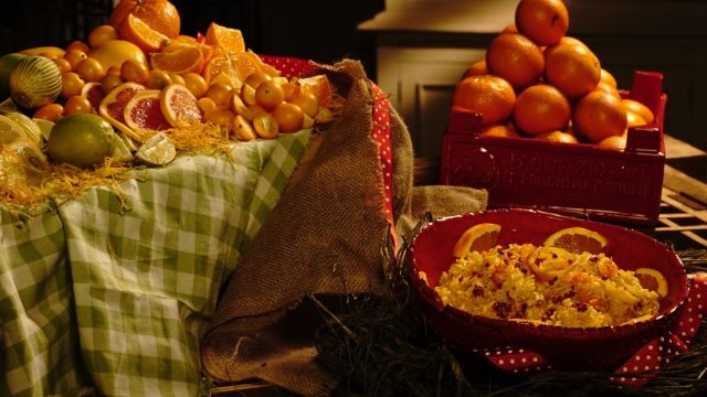 Risotto de Laranja com Lulas