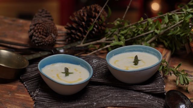 Creme de Alho-Francês e Espargos