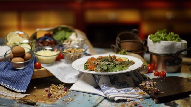 Filetes com Pasta de Coentros