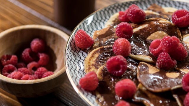 Panquecas com Molho de Chocolate