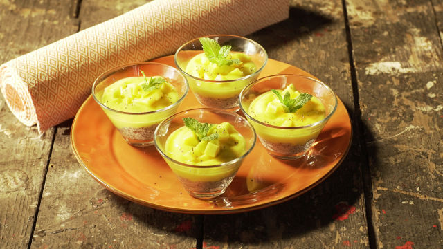 Pudim de Sementes de Chia e Manga
