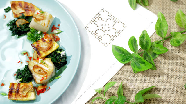 Bacalhau com Banana Pão