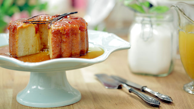 Pudim de Banana com Baunilha