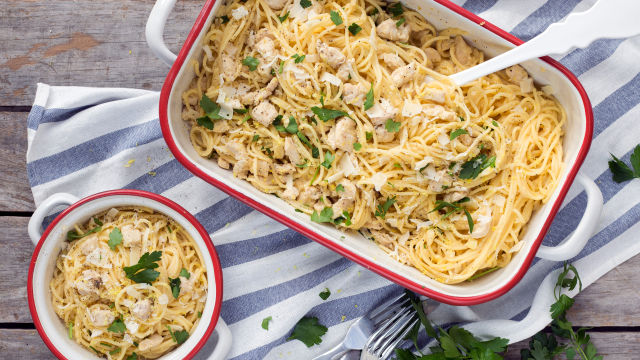 Esparguete de Frango Fricassé