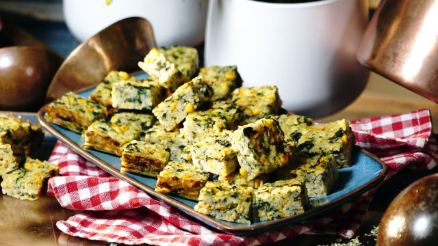 Quadrados de Arroz com Vegetais