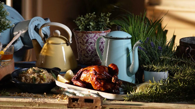 Frango com Camomila, Alecrim e Mel