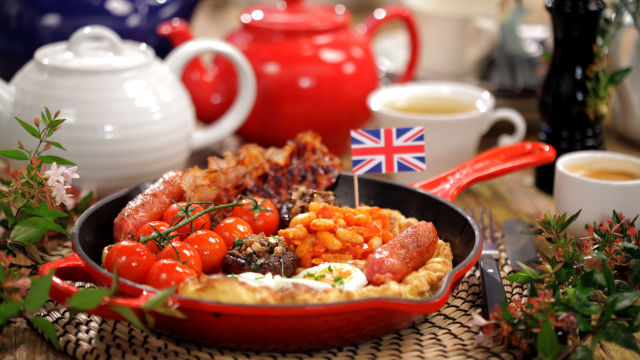 English Breakfast em Yorkshire Pudim