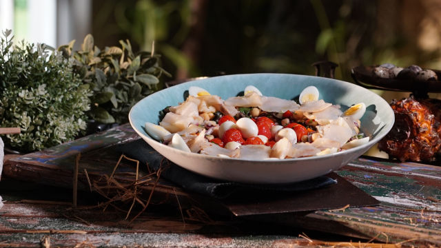 Salada Fria de Bacalhau e Ovos de Codorniz