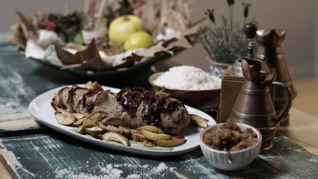 Rolo de Porco com Chutney de Marmelo