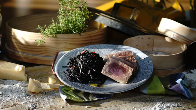 Esparguete Bêbado com Atum Braseado