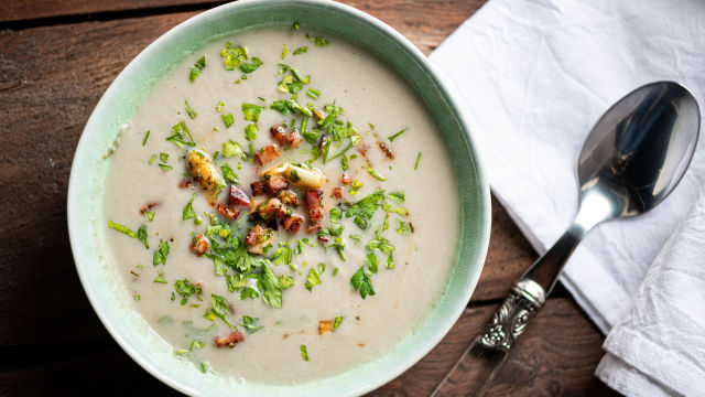 Creme de Espargos com Cogumelos