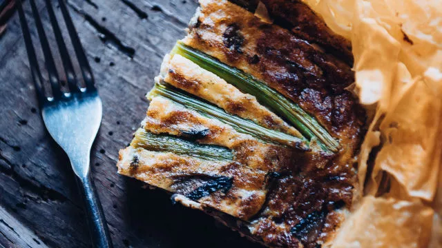 Tarte de Bimi e Portobelo