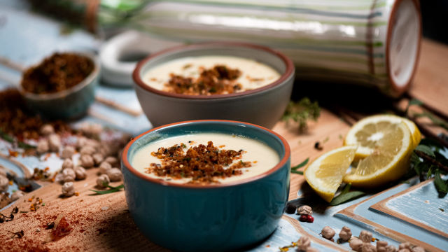 Creme de Grão e Iogurte