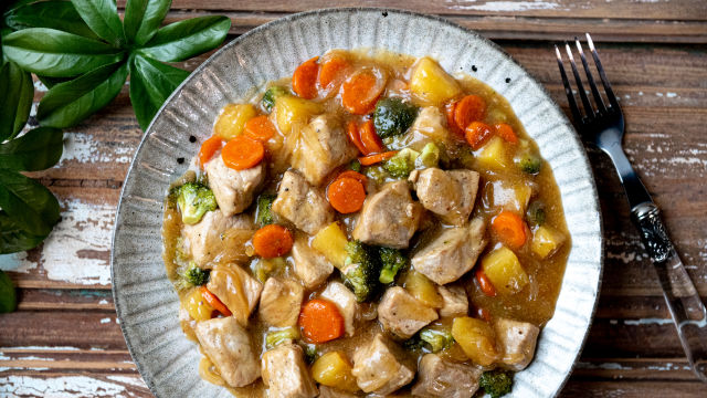 Carne de Porco com Ananás