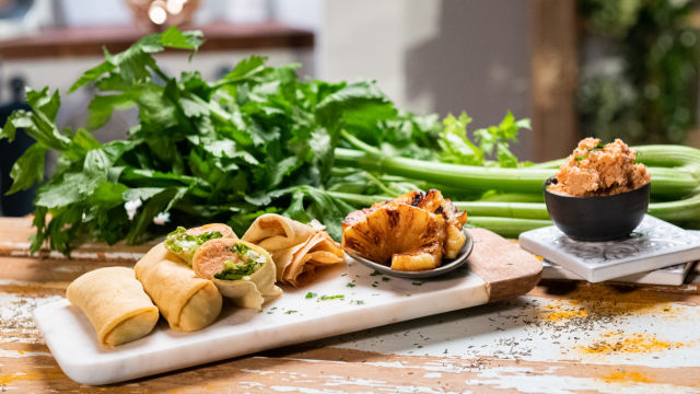 Crepes de Camarão e Mascarpone