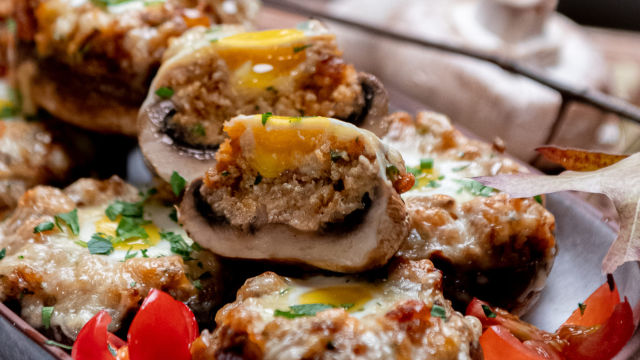 Cogumelos Brancos Recheados