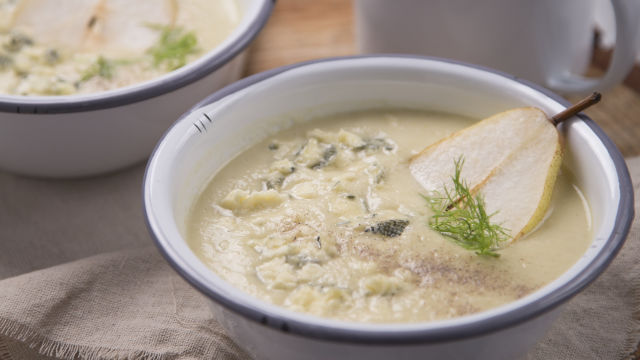 Creme de Couve-Flor e Pêra