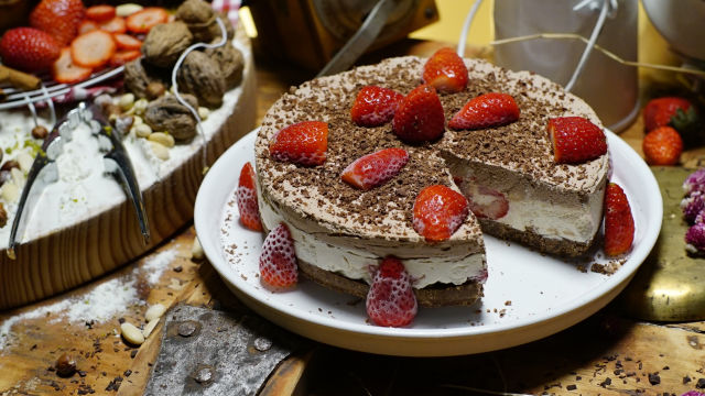 Semifrio de Morango e Chocolate