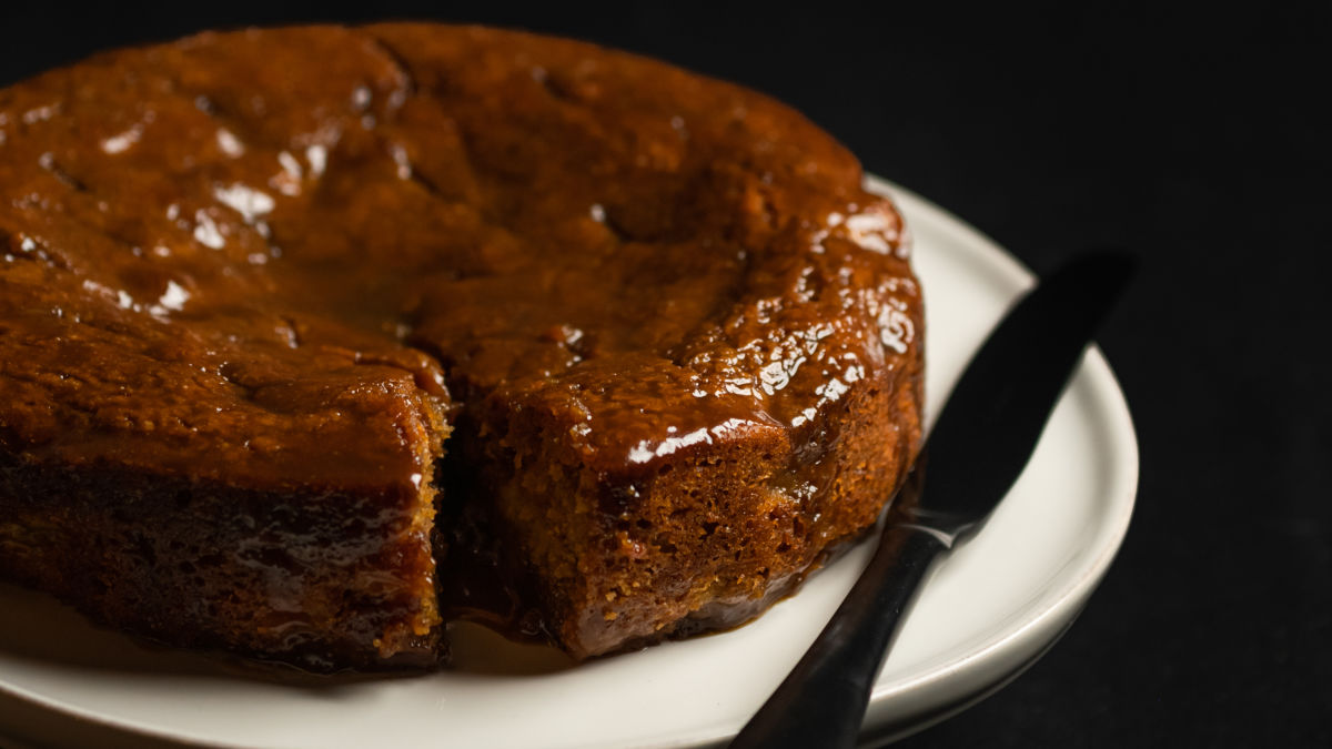 Bolo de Banana e Caramelo