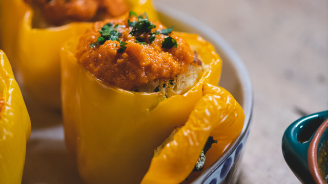 Pimentos Recheados com Bacalhau