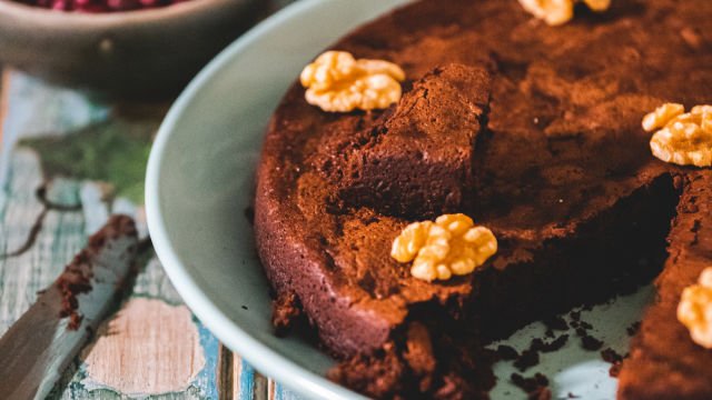Bolo de Feijão Encarnado com Chocolate