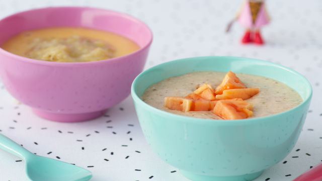 Papa de Arroz, Cenoura e Banana