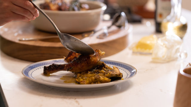 Frango Assado com Batata Doce