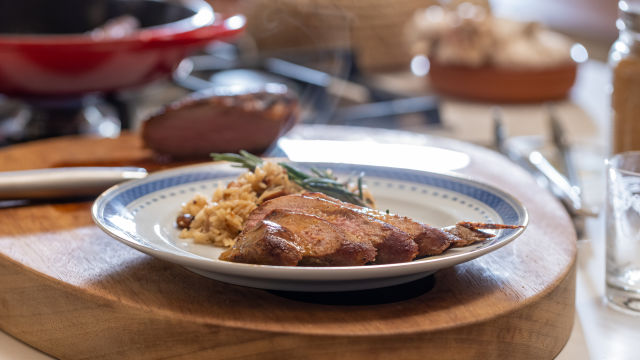 Lombo de Porco com Arroz Árabe