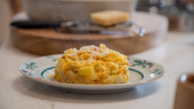 Bacalhau Gratinado no forno