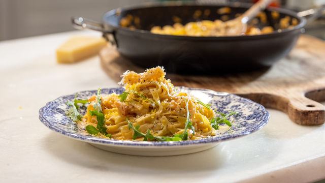 Fetuccini com Camarão