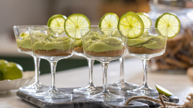 Mousse de Abacate e Lima-Limão