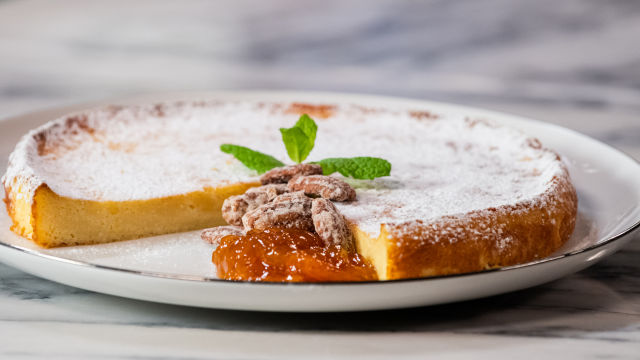 Tarte de Requeijão, Doce de Abóbora e Praliné de Nozes