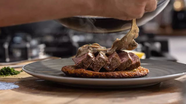 Rösti com Vitela