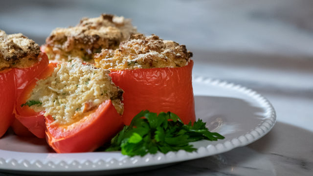 Pimentos Recheados com Sapateira