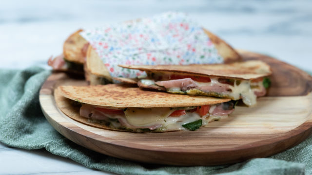 Piadinas Mistas com Espinafres