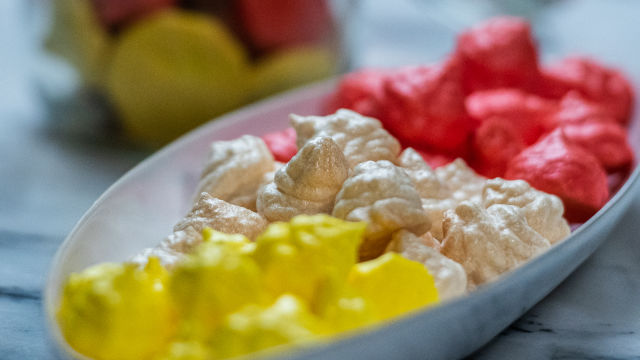 Suspiros de Limão, Morango e Baunilha