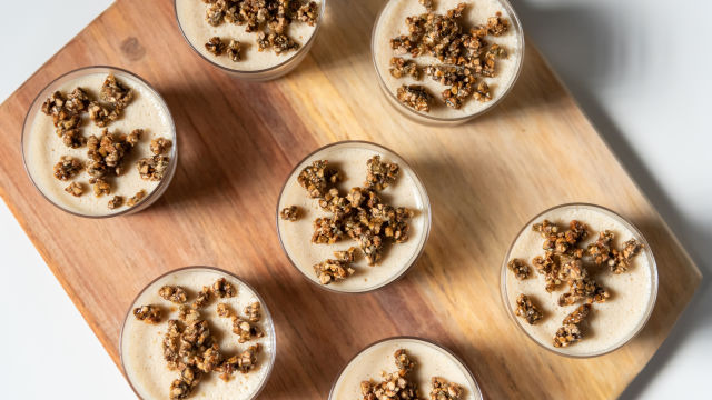 Mini Pudins de Leite e Algas com Aroma a Whisky