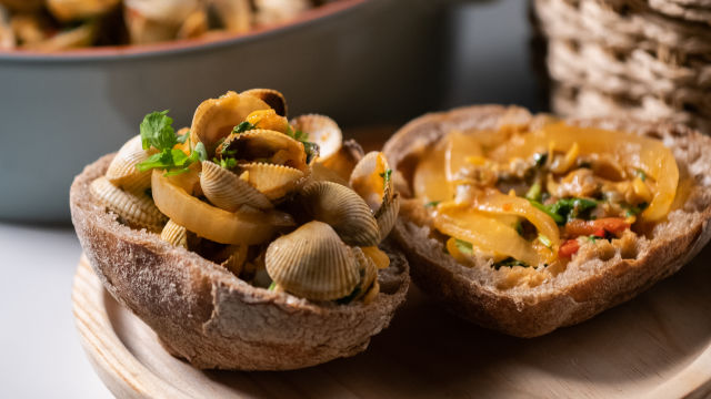 Cebolada de Berbigão e Gengibre