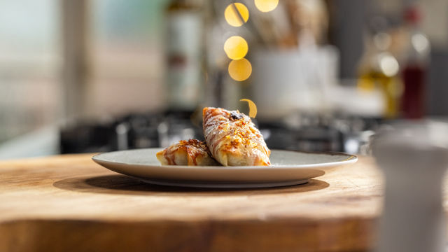 Folhados de Pera, Gorgonzola e Nozes