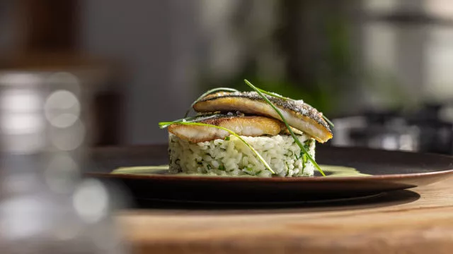 Robalo com Arroz de Cebolinho
