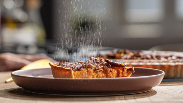 Tarte de Noz Pecan e Batata-Doce