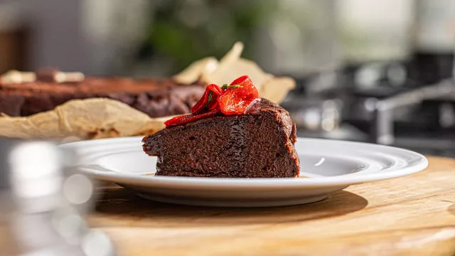 Bolo de Chocolate com Pimentos Piquillo