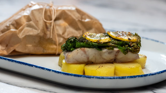 Filetes de Corvina em Papelote