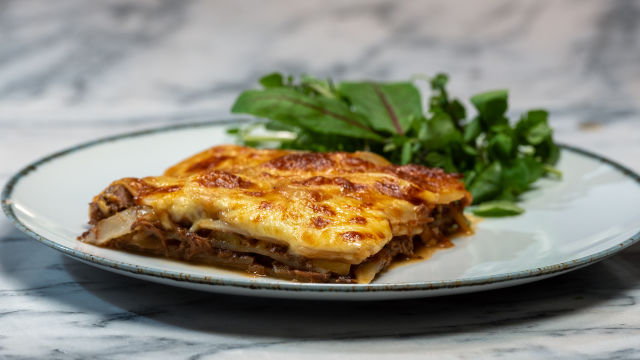 Gratinado de Batata e Bochechas de Porco
