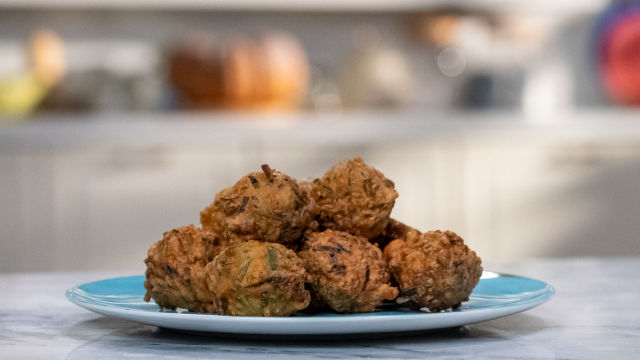 Pataniscas de Feijão Verde