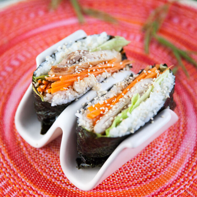 Sandes de Sushi de Frango Teriyaki